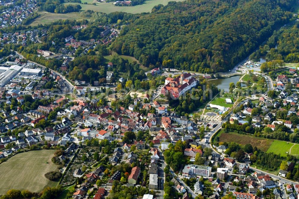 Bad Iburg from the bird's eye view: City view of the city area of in Bad Iburg in the state Lower Saxony, Germany