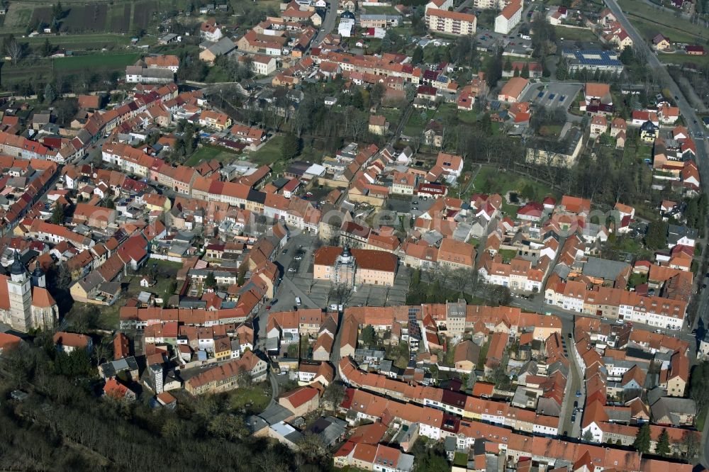 Aerial photograph Bad Tennstedt - City view of the city area of in Bad Tennstedt in the state Thuringia