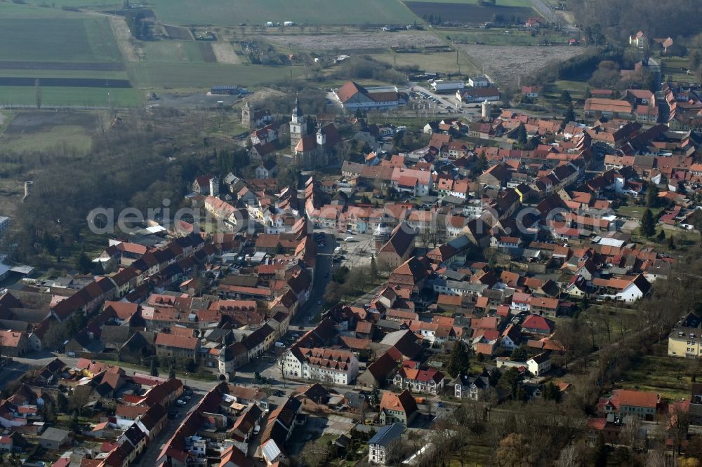 Aerial photograph Bad Tennstedt - City view of the city area of in Bad Tennstedt in the state Thuringia