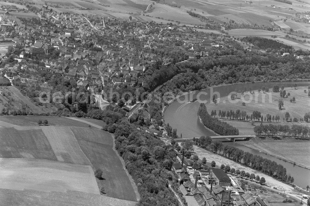 Bad Wimpfen from the bird's eye view: City view on down town in Bad Wimpfen in the state Baden-Wuerttemberg, Germany