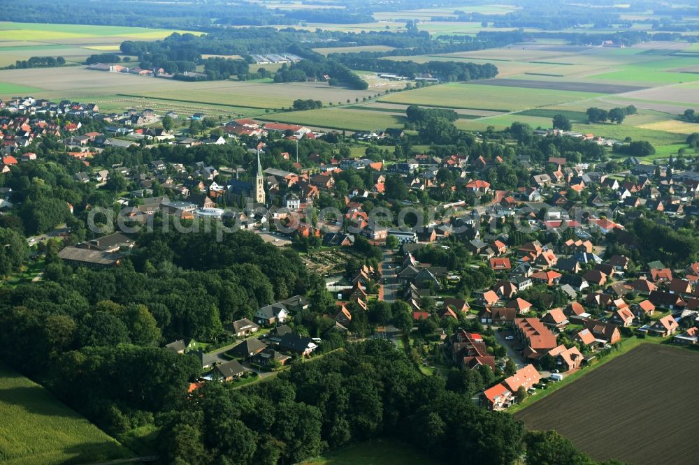 Aerial photograph Bakum - City view of the city area of in Bakum in the state Lower Saxony