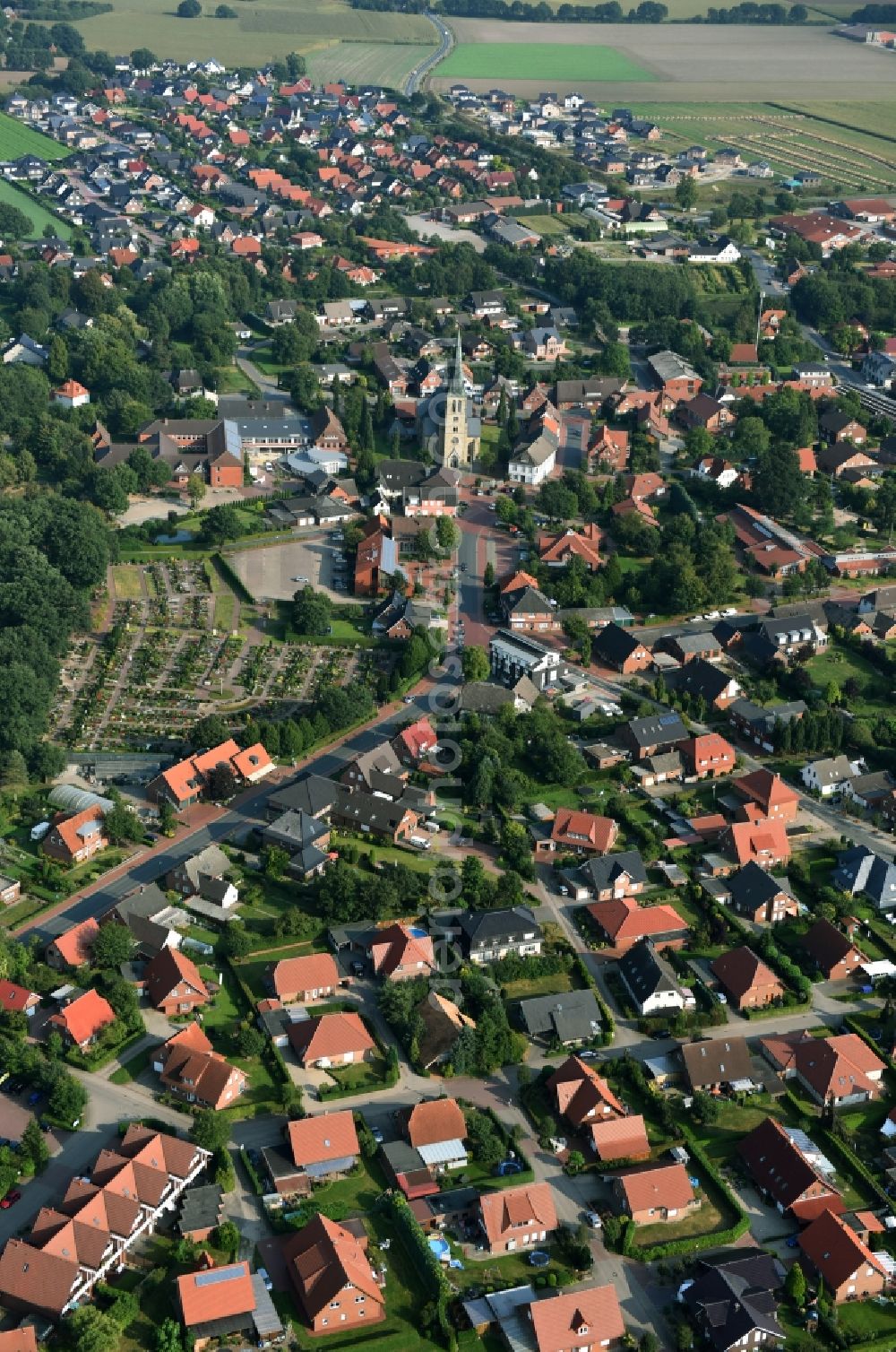 Aerial photograph Bakum - City view of the city area of in Bakum in the state Lower Saxony