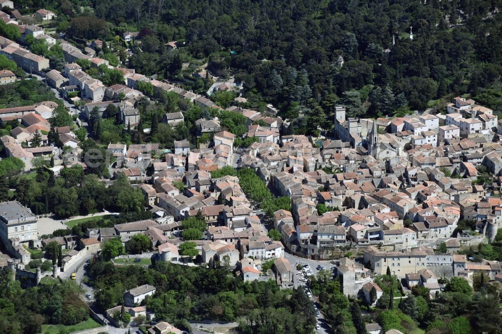 Aerial image Barbentane - City view of the city area of in Barbentane in Provence-Alpes-Cote d'Azur, France