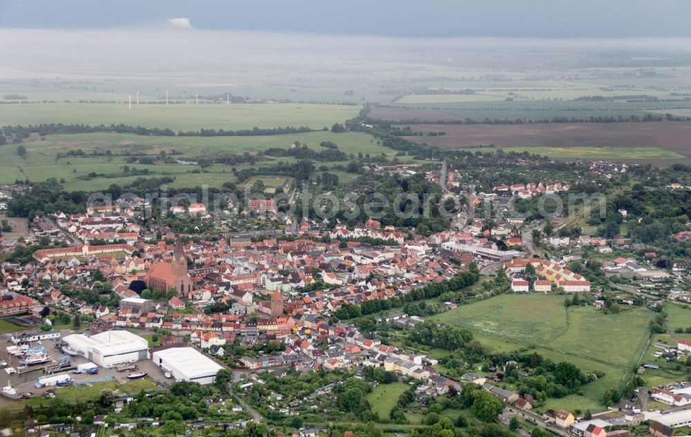 Aerial photograph Barth - City view of the city area of in Barth in the state Mecklenburg - Western Pomerania, Germany