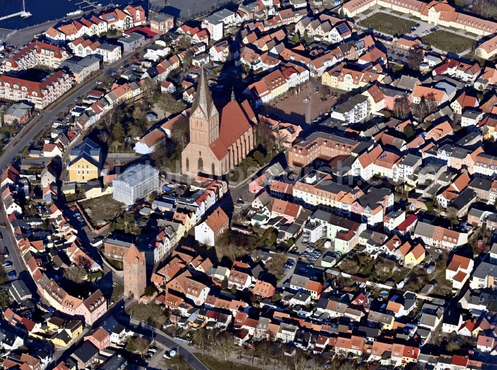 Aerial image Barth - City view on down town in Barth in the state Mecklenburg - Western Pomerania, Germany