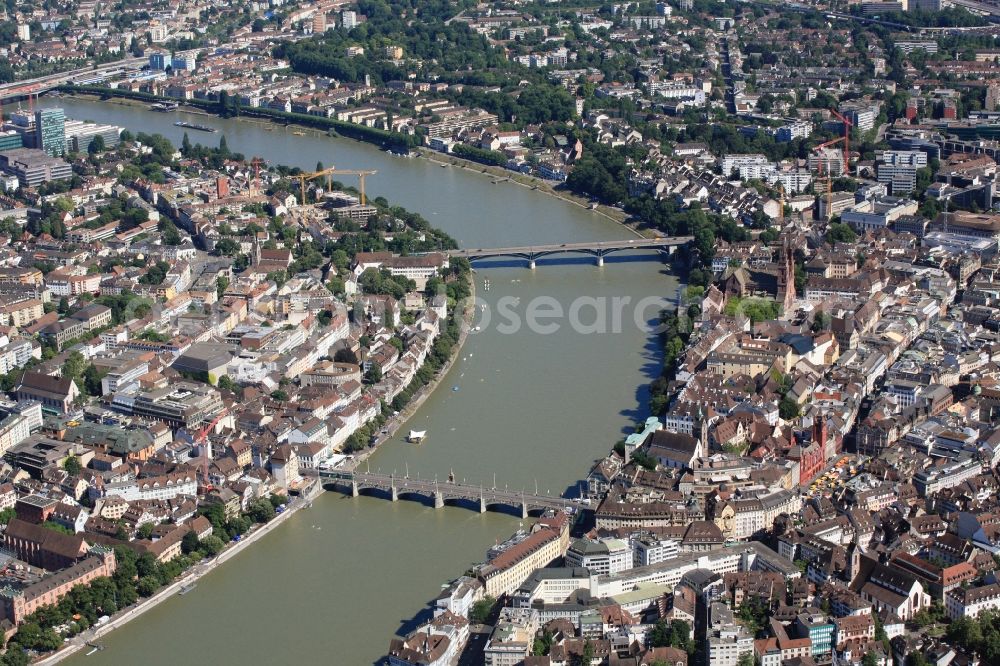 Aerial photograph Basel - City view from the center of Basel