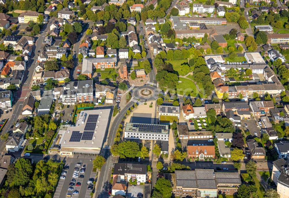 Beckum from the bird's eye view: City view on down town in Beckum at Ruhrgebiet in the state North Rhine-Westphalia, Germany