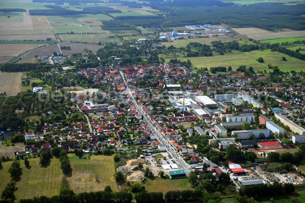 Aerial photograph Beelitz - City view on down town in Beelitz in the state Brandenburg, Germany