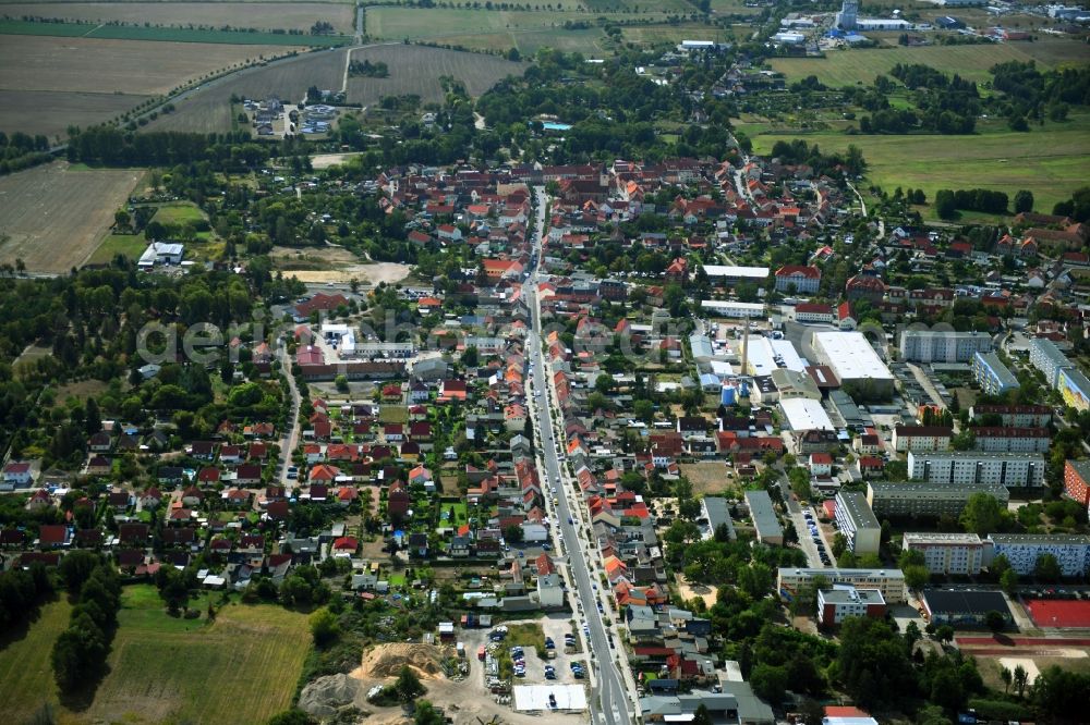 Aerial photograph Beelitz - City view on down town in Beelitz in the state Brandenburg, Germany