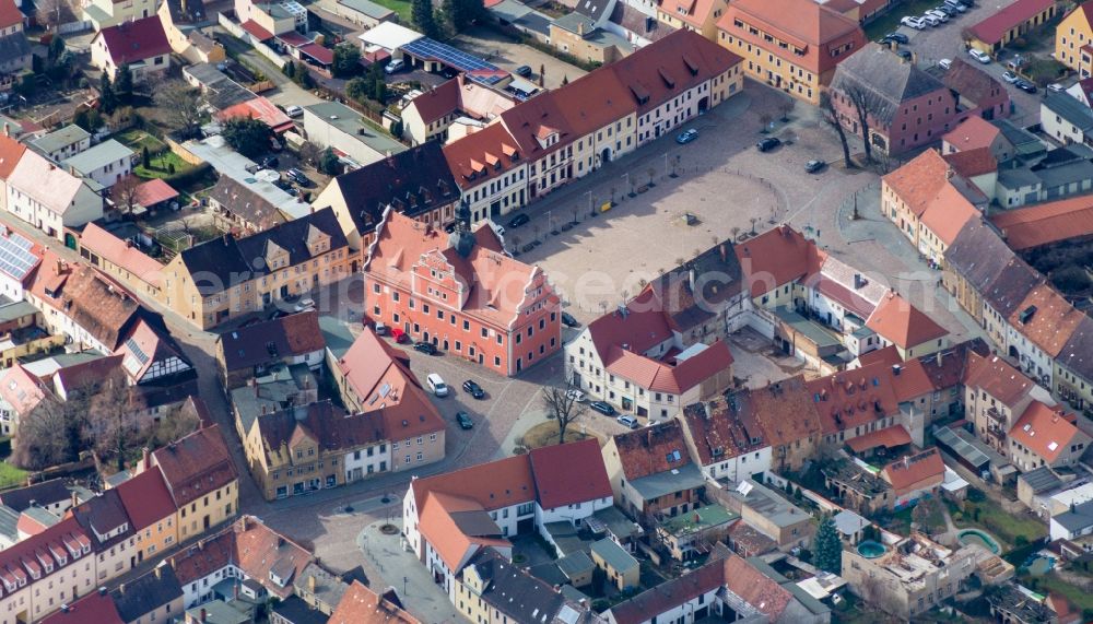 Belgern-Schildau from the bird's eye view: City view on down town in Belgern-Schildau in the state Saxony, Germany