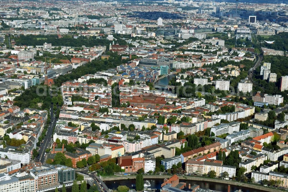 Aerial photograph Berlin - City view of the city area of in Berlin, Germany