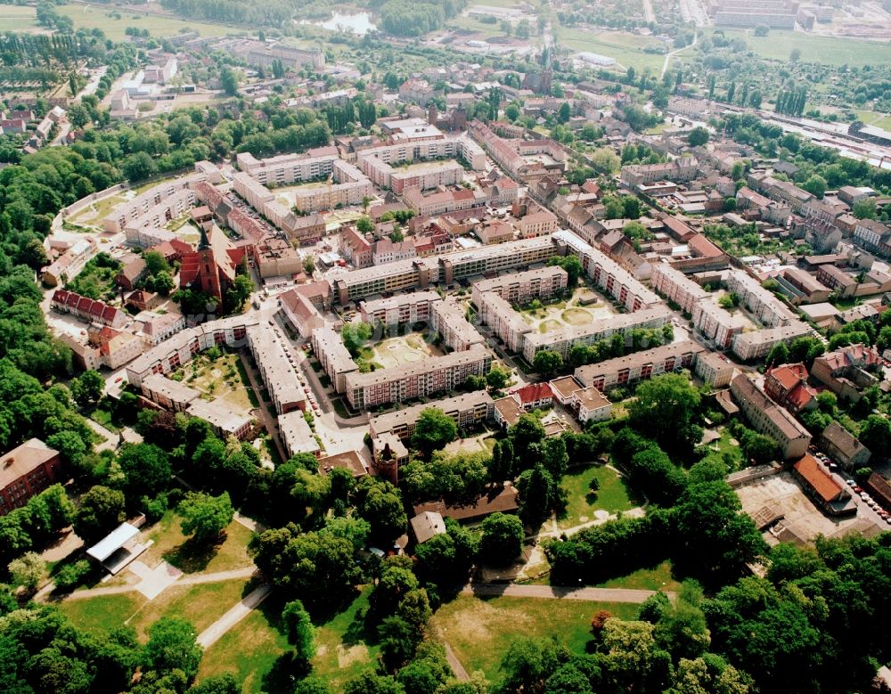 Bernau from the bird's eye view: City view on down town in Bernau in the state Brandenburg, Germany