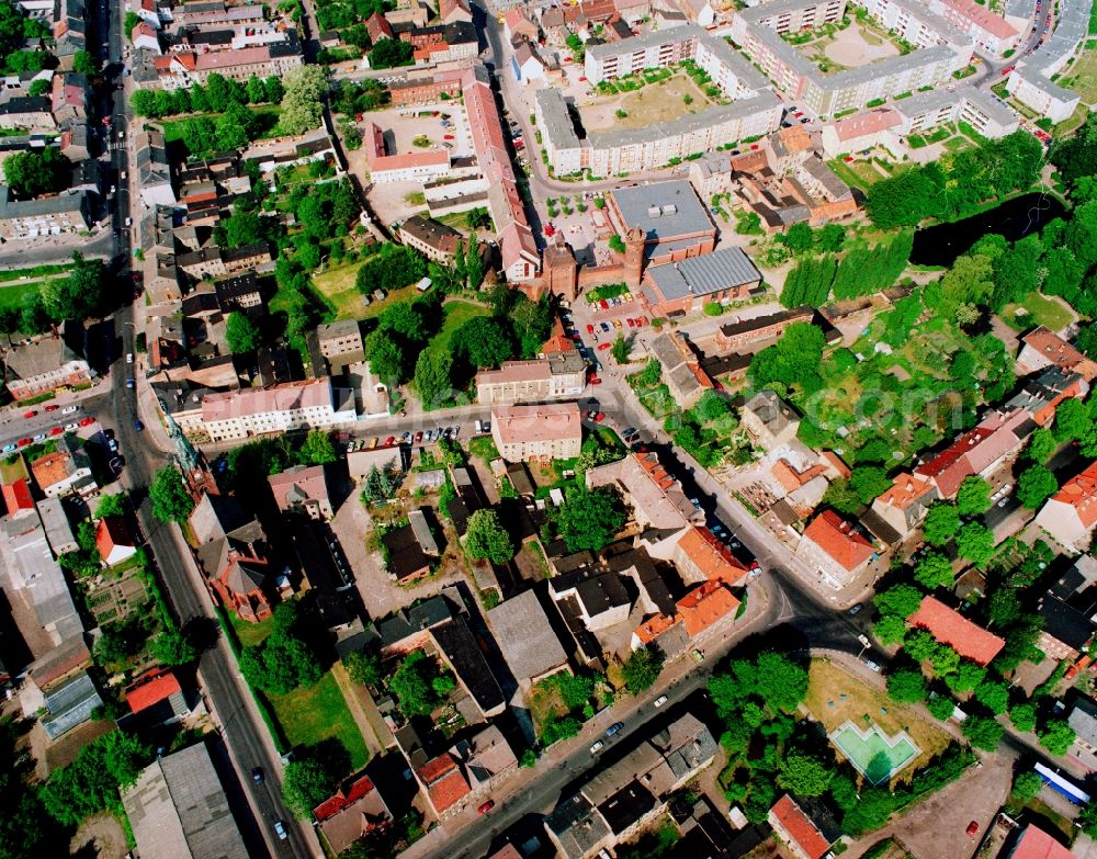 Aerial image Bernau - City view on down town in Bernau in the state Brandenburg, Germany