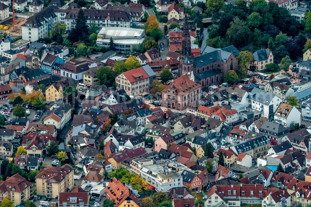 Bühl from the bird's eye view: City view on down town in Buehl in the state Baden-Wurttemberg, Germany