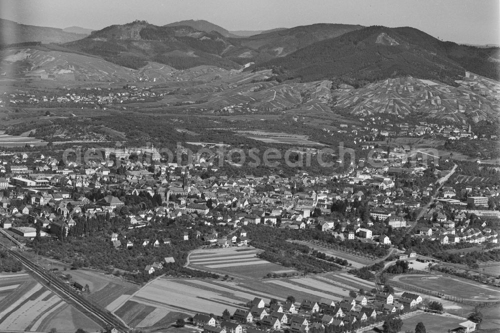 Bühl from the bird's eye view: City view on down town in Buehl in the state Baden-Wuerttemberg, Germany