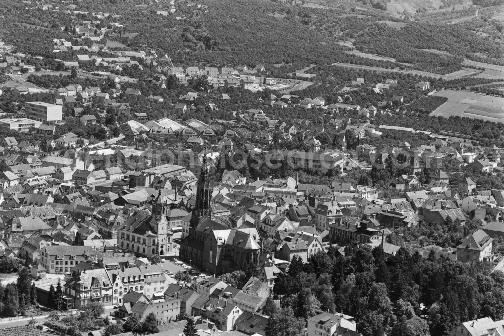 Bühl from the bird's eye view: City view on down town in Buehl in the state Baden-Wuerttemberg, Germany