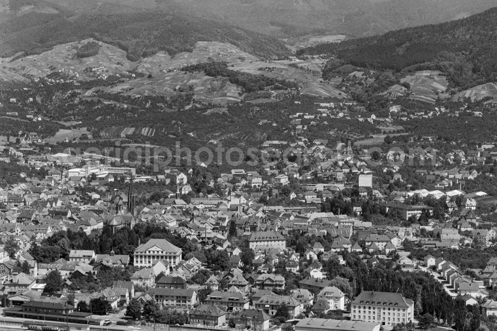 Aerial image Bühl - City view on down town in Buehl in the state Baden-Wuerttemberg, Germany