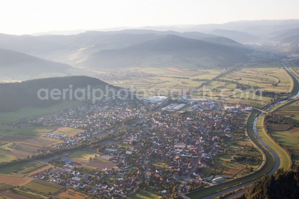 Biberach from the bird's eye view: City view on down town in Biberach in the state Baden-Wuerttemberg, Germany