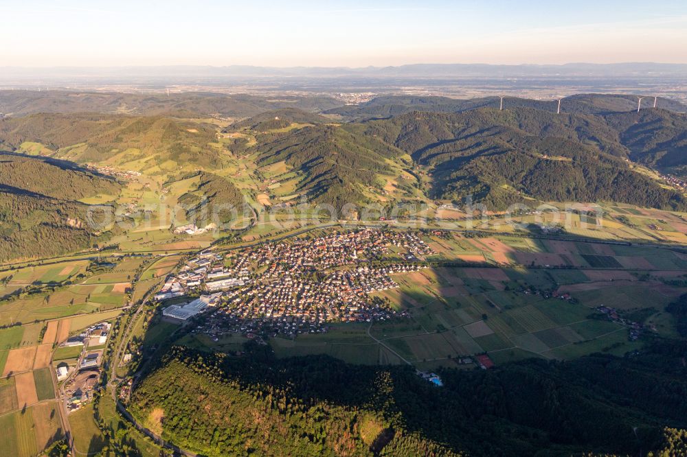 Aerial photograph Biberach - City view on down town in Biberach in the state Baden-Wuerttemberg, Germany