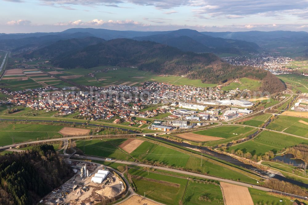 Aerial photograph Biberach - City view on down town in Biberach in the state Baden-Wuerttemberg, Germany