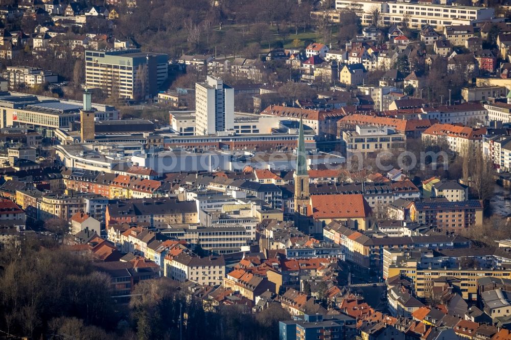 Hagen from above - City view of the city area of in Hagen at Ruhrgebiet in the state North Rhine-Westphalia, Germany