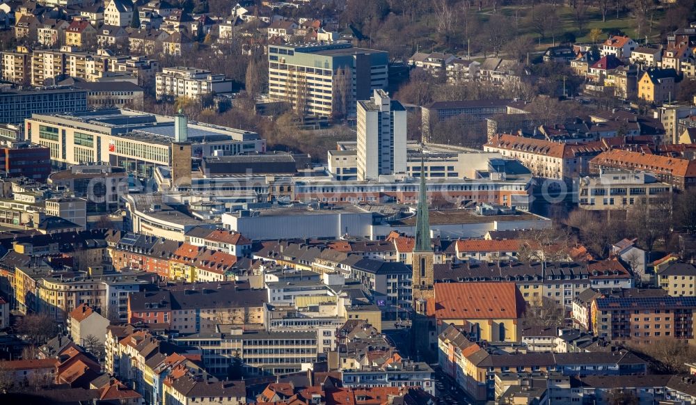 Aerial image Hagen - City view of the city area of in Hagen at Ruhrgebiet in the state North Rhine-Westphalia, Germany