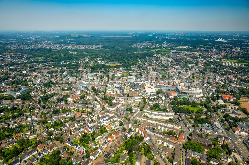 Bottrop from above - City view of the city area of in Bottrop in the state North Rhine-Westphalia