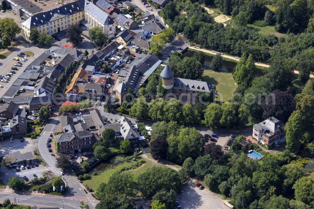 Brüggen from above - City view of the inner city area on Klosterstrasse in Brueggen in the federal state of North Rhine-Westphalia, Germany