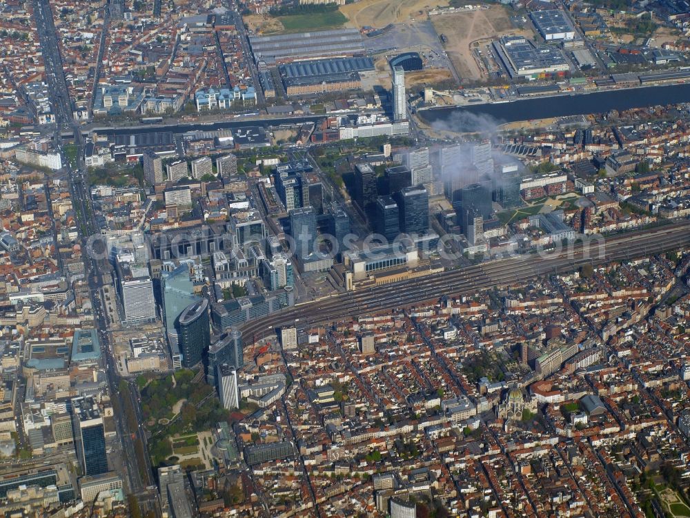 Brüssel from the bird's eye view: City view from the center of in Bruessel in Belgien