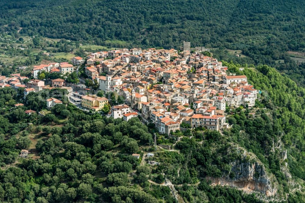 Camerota from above - City view from the center of in Camerota in Italy