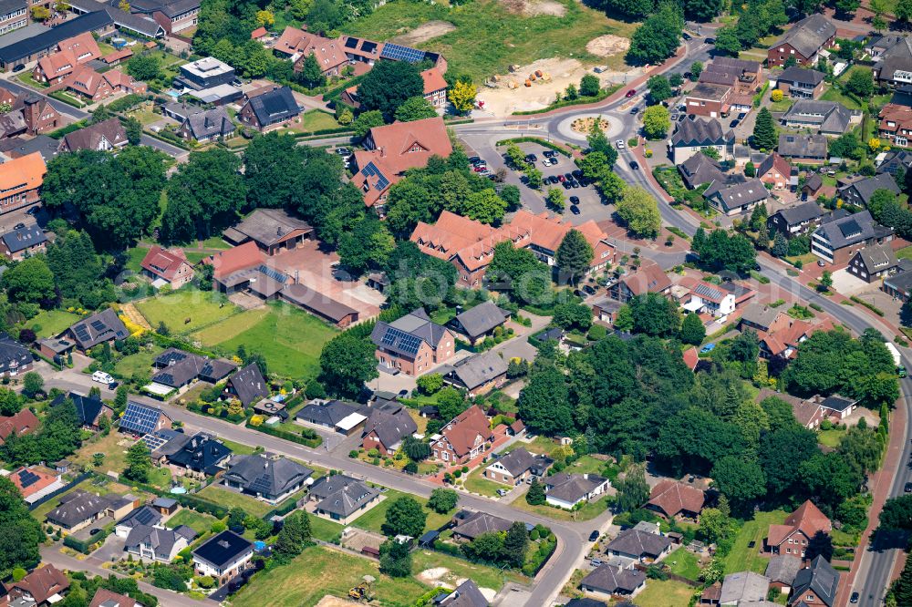 Aerial image Cappeln (Oldenburg) - City view on down town in Cappeln (Oldenburg) in the state Lower Saxony, Germany