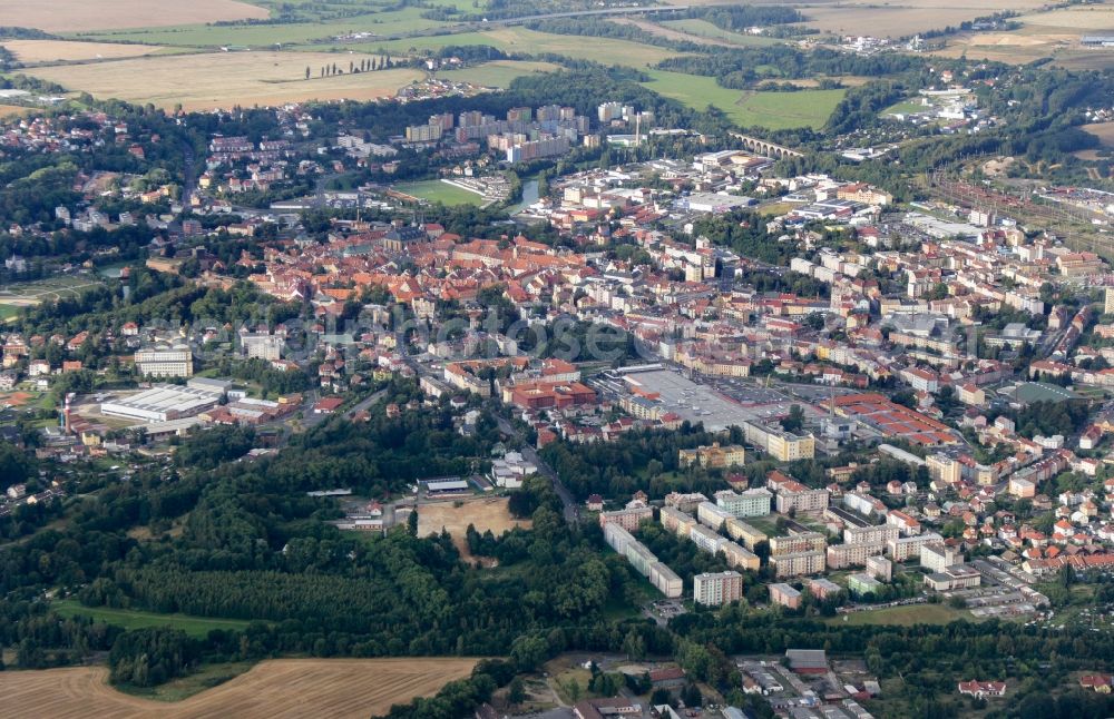 Aerial photograph Cheb - City view of the city area of in Cheb (Eger) in KarlovarskA? kraj, Czech Republic