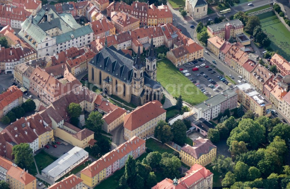 Cheb from above - City view of the city area of in Cheb (Eger) in KarlovarskA? kraj, Czech Republic