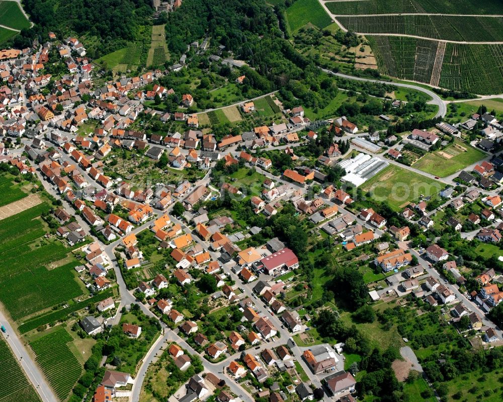 Aerial photograph Cleebronn - City view on down town in Cleebronn in the state Baden-Wuerttemberg, Germany