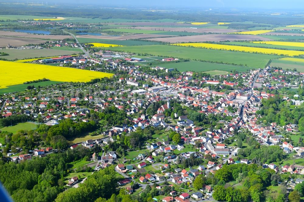 Dahlen from the bird's eye view: City view on down town in Dahlen in the state Saxony, Germany