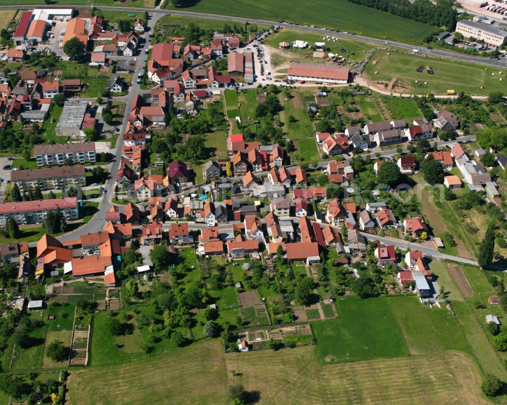 Aerial photograph Deuna - City view on down town in Deuna in the state Thuringia, Germany