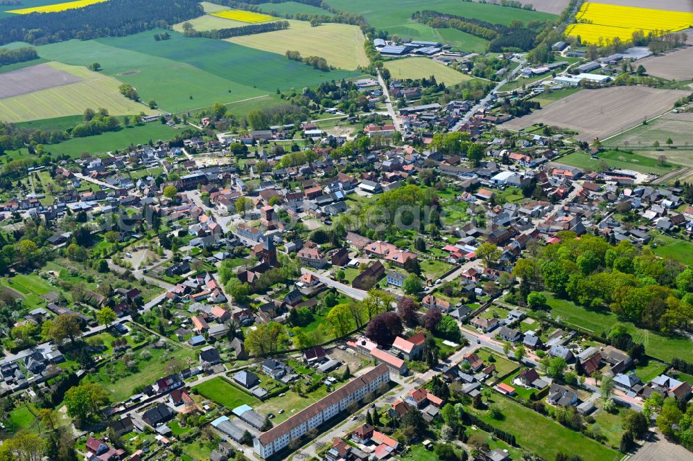 Diesdorf from the bird's eye view: City view on down town in Diesdorf in the state Saxony-Anhalt, Germany