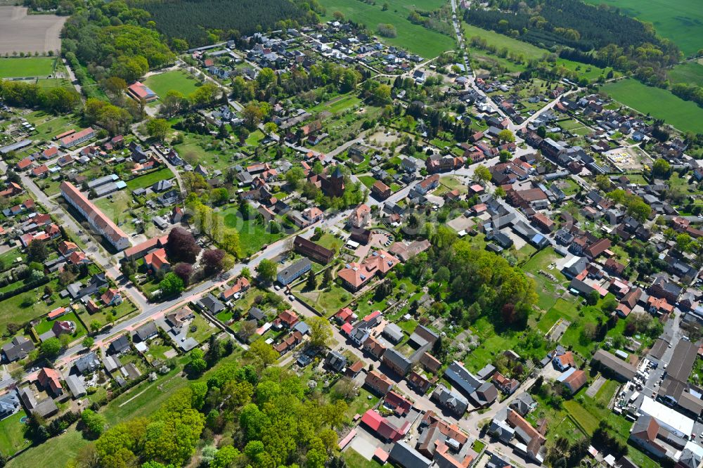 Aerial photograph Diesdorf - City view on down town in Diesdorf in the state Saxony-Anhalt, Germany