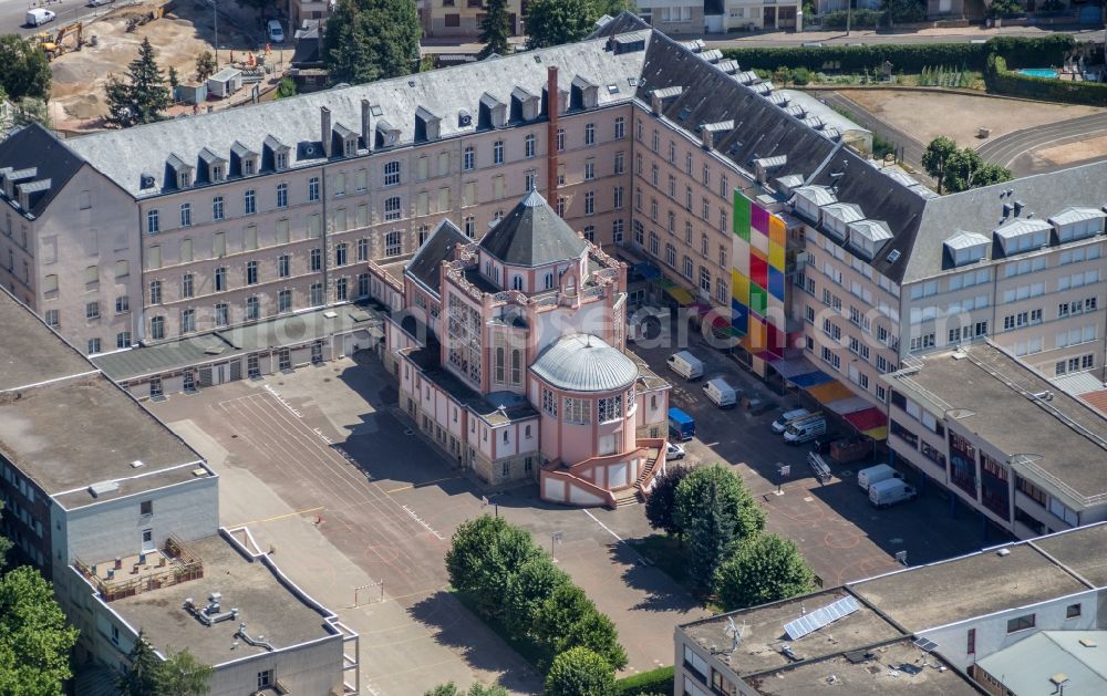 Dijon from the bird's eye view: City view of the city area of in Dijon in Bourgogne Franche-Comte, France