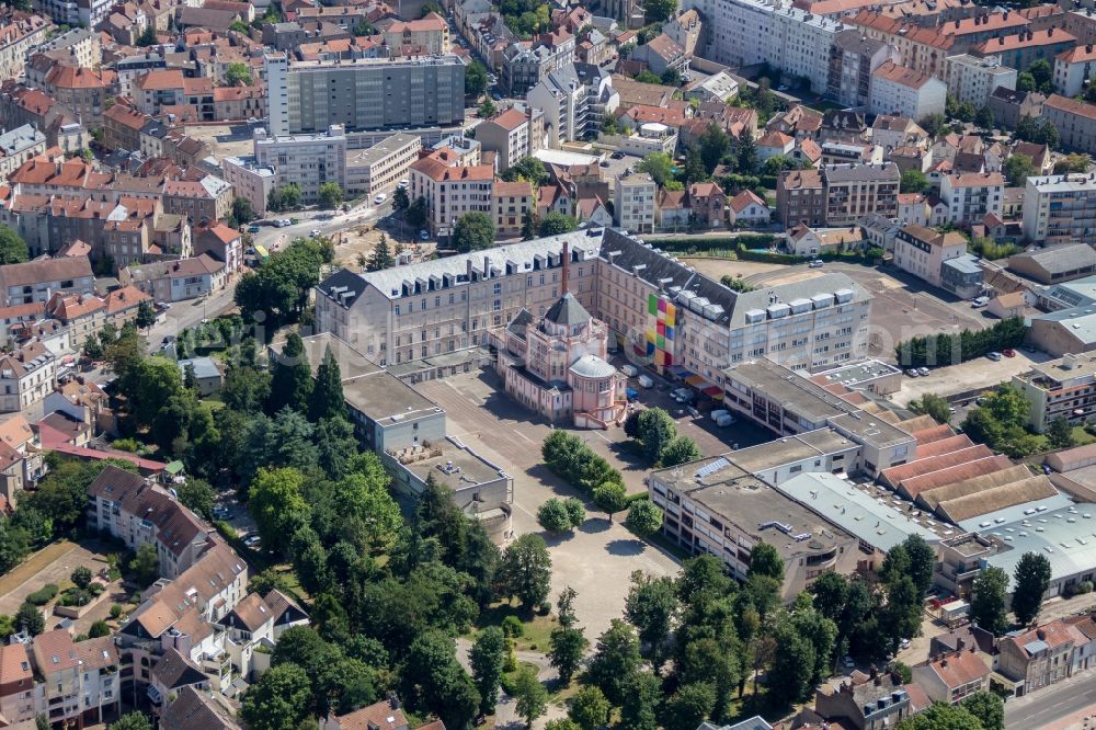 Aerial image Dijon - City view of the city area of in Dijon in Bourgogne Franche-Comte, France