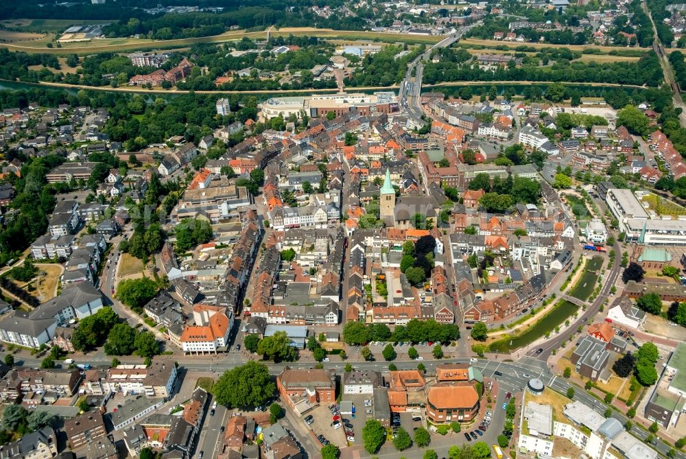 Aerial image Dorsten - City view of the city area of in Dorsten in the state North Rhine-Westphalia, Germany