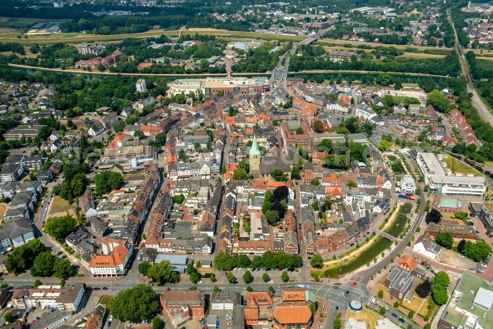 Aerial photograph Dorsten - City view of the city area of in Dorsten in the state North Rhine-Westphalia, Germany