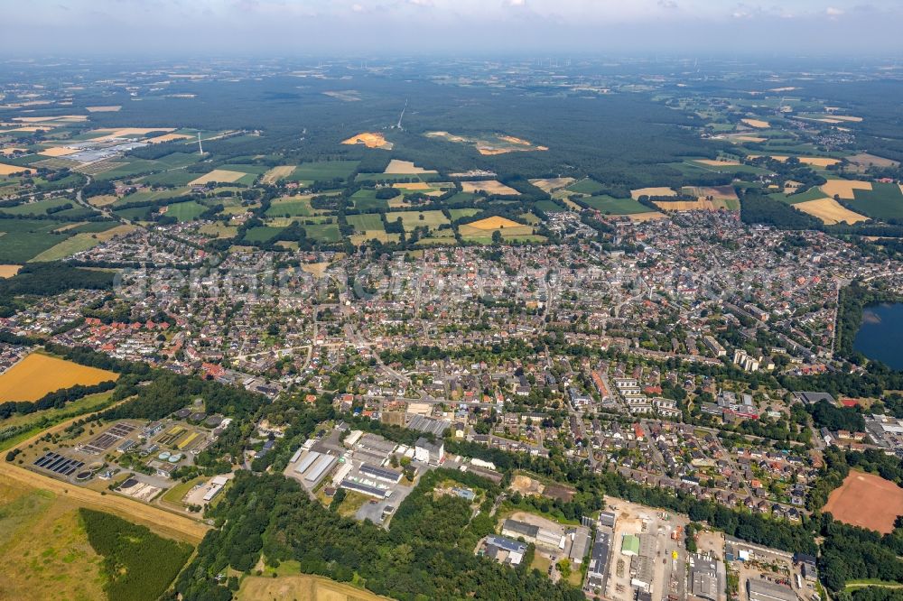 Aerial photograph Dorsten - City view of the city area of in Dorsten in the state North Rhine-Westphalia, Germany