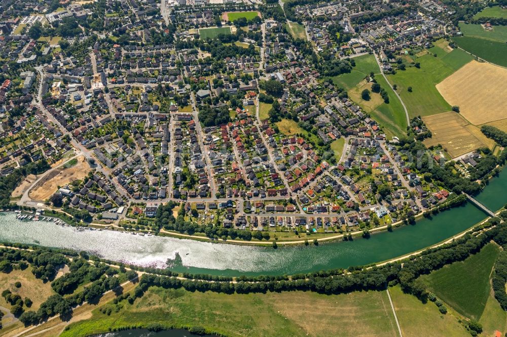 Dorsten from above - City view of the city area of in Dorsten in the state North Rhine-Westphalia, Germany