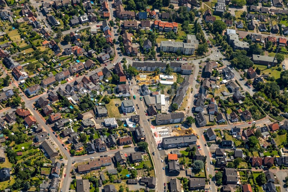 Dorsten from the bird's eye view: City view of the city area of in Dorsten in the state North Rhine-Westphalia, Germany