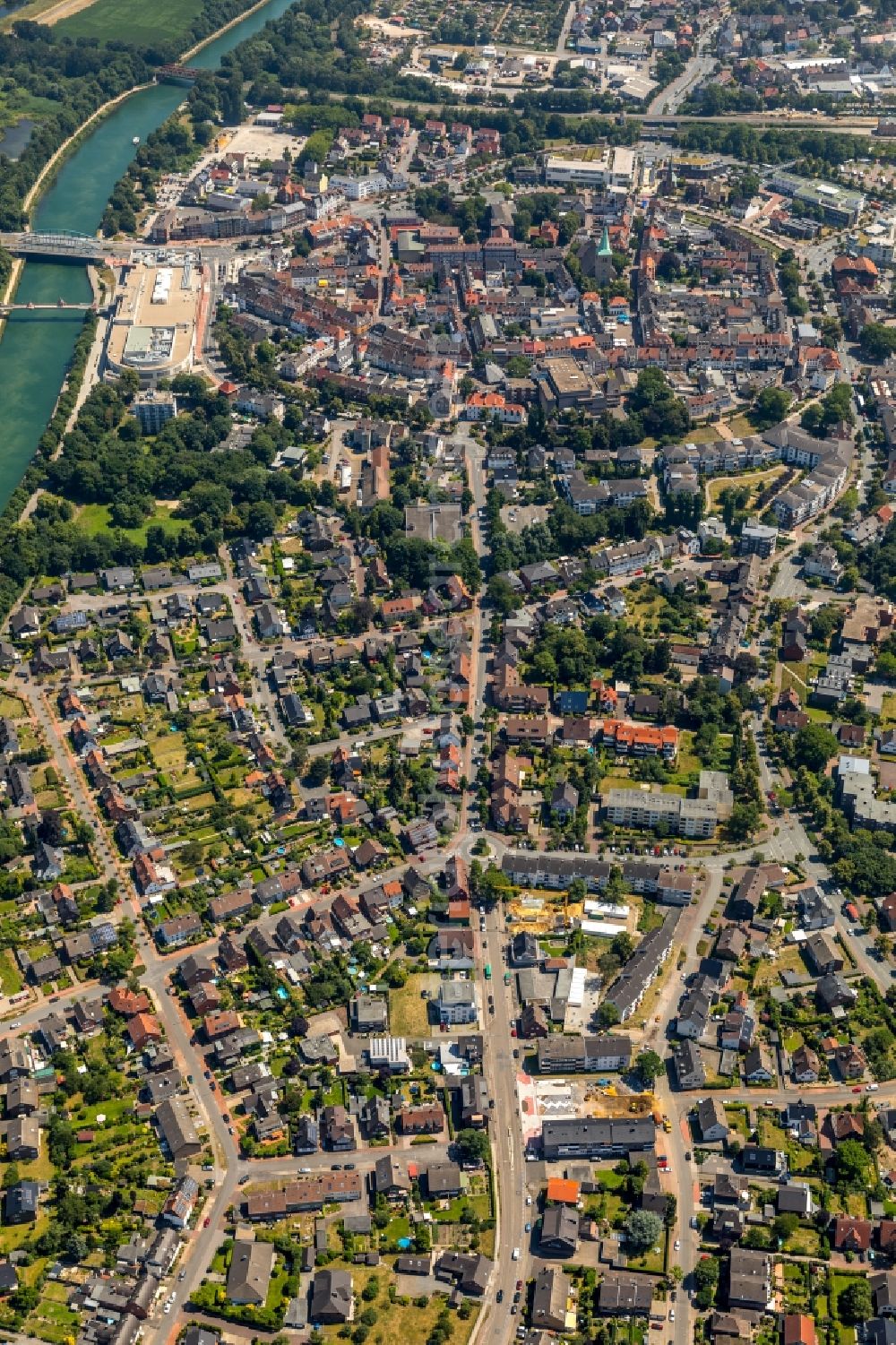 Aerial photograph Dorsten - City view of the city area of in Dorsten in the state North Rhine-Westphalia, Germany