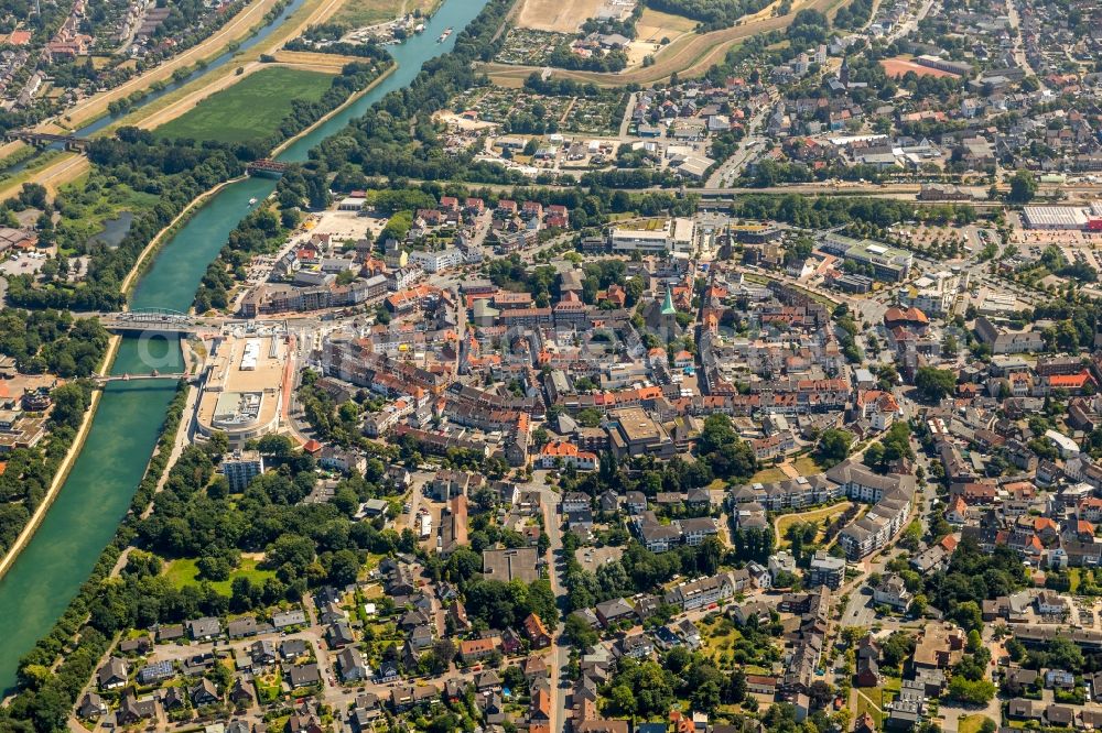 Aerial image Dorsten - City view of the city area of in Dorsten in the state North Rhine-Westphalia, Germany