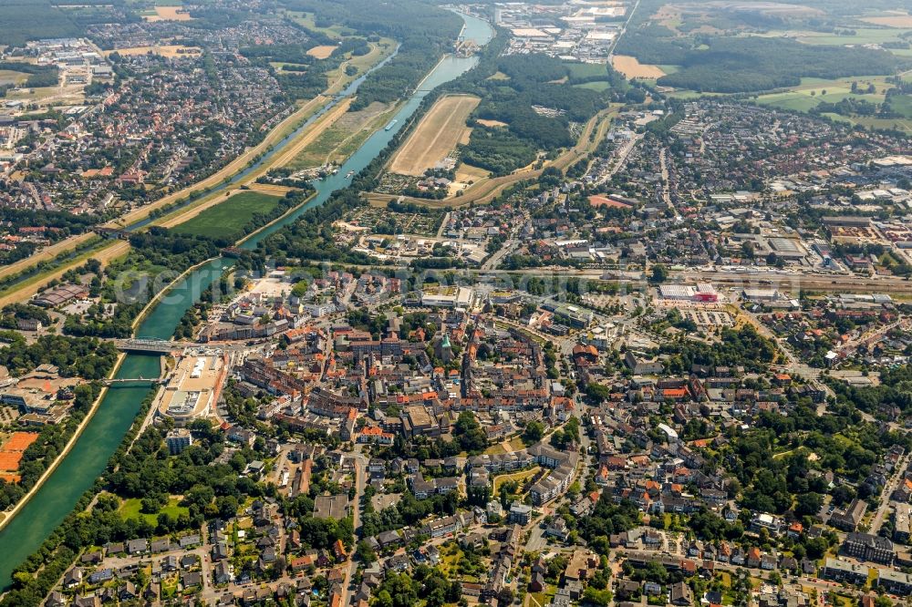 Aerial photograph Dorsten - City view of the city area of in Dorsten in the state North Rhine-Westphalia, Germany