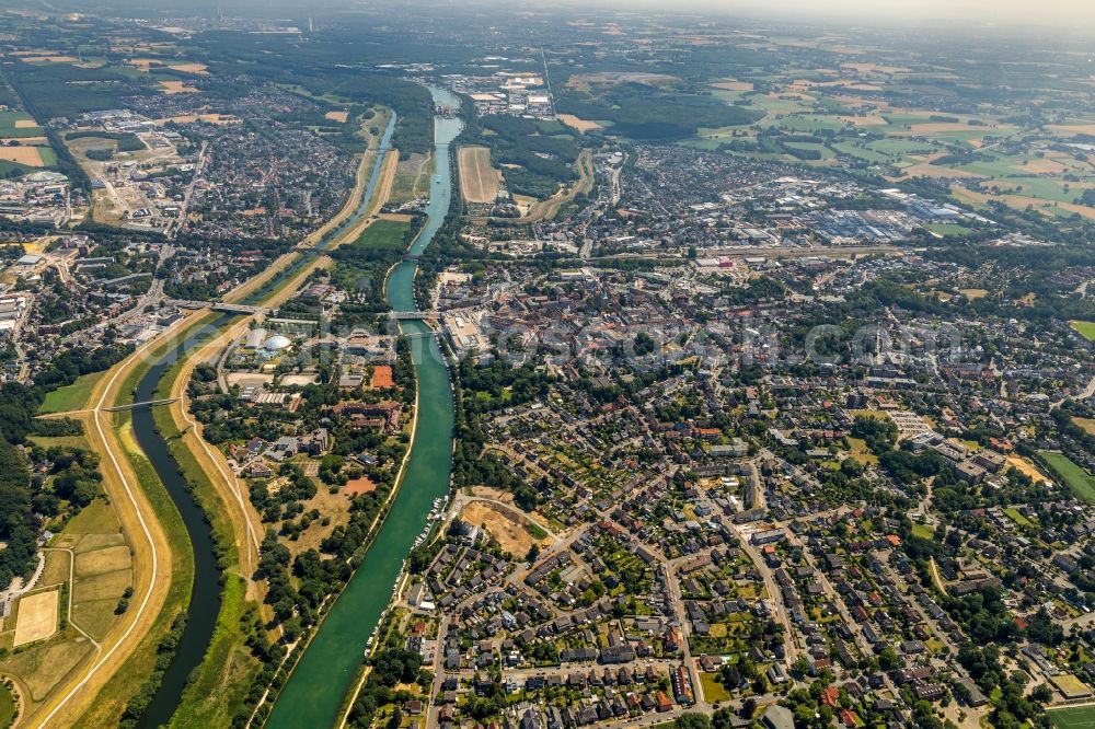 Aerial image Dorsten - City view of the city area of in Dorsten in the state North Rhine-Westphalia, Germany