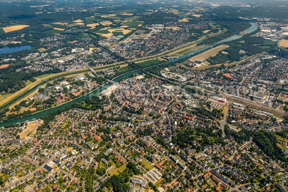 Aerial photograph Dorsten - City view of the city area of in Dorsten in the state North Rhine-Westphalia, Germany